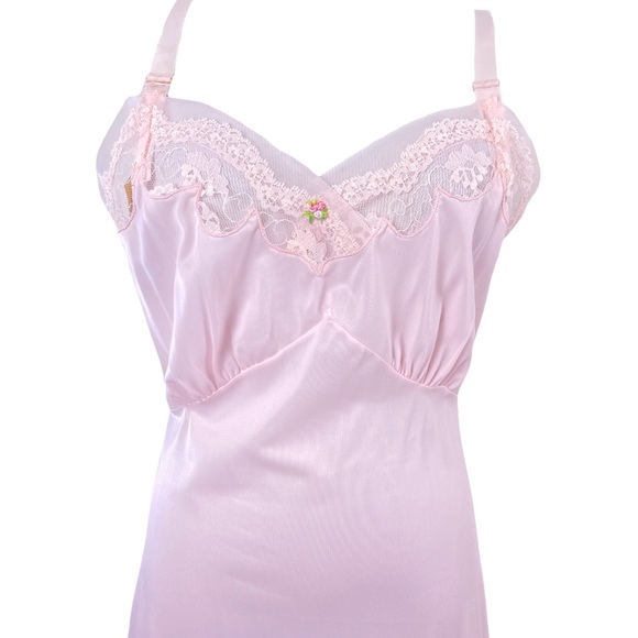 60’s Aristocraft Deadstock Mesh & Satin Slip Dress - Picture 1 of 8